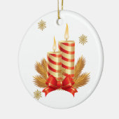Weihnachtskalender, Weihnachtskerze Keramik Ornament (Links)