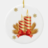 Weihnachtskalender, Weihnachtskerze Keramik Ornament (Hinten)