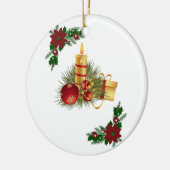 Weihnachtskalender, Weihnachtskerze Keramik Ornament (Links)
