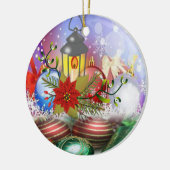 Weihnachtskalender, Weihnachtskerze Keramik Ornament (Links)
