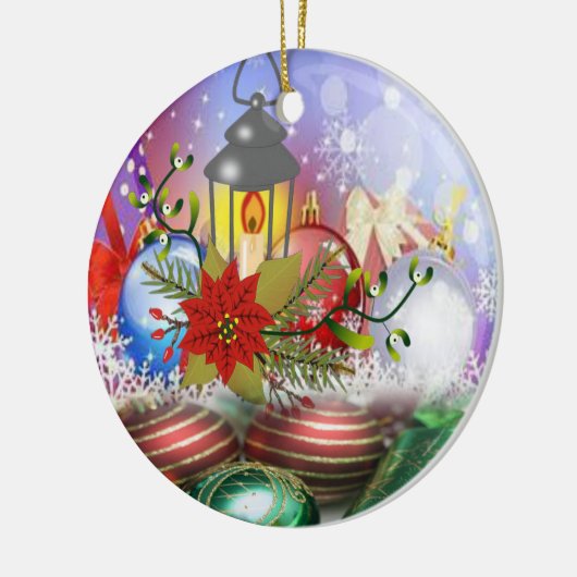 Weihnachtskalender, Weihnachtskerze Keramik Ornament (Links)