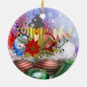 Weihnachtskalender, Weihnachtskerze Keramik Ornament (Hinten)