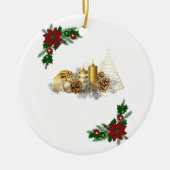 Weihnachtskalender, Weihnachtskerze Keramik Ornament (Vorne)
