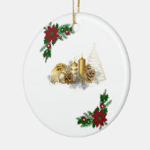Weihnachtskalender, Weihnachtskerze Keramik Ornament (Links)