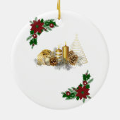Weihnachtskalender, Weihnachtskerze Keramik Ornament (Hinten)