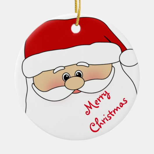 Weihnachtskalender/Weihnachtsmann Keramik Ornament (Vorne)