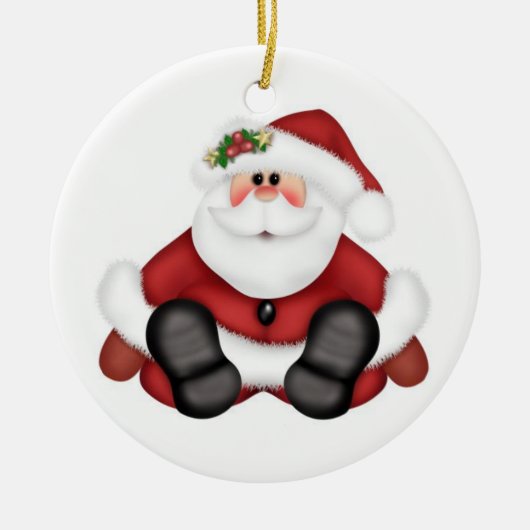 Weihnachtskalender/Weihnachtsmann Keramikornament (Vorne)