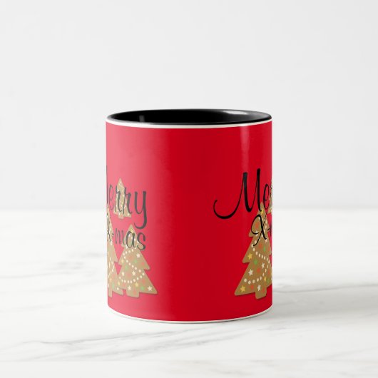Weihnachtskalender Zweifarbige Tasse (Mittel)
