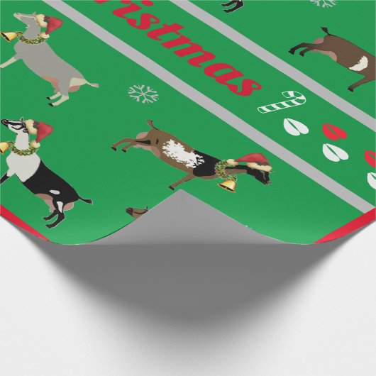 Weihnachtskalk Ziegenherde Geschenkpapier (Ecke)