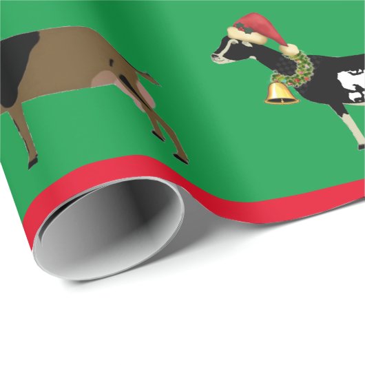Weihnachtskalk Ziegenherde Geschenkpapier (Rolleneckpunkt)