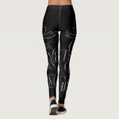 Weihnachtskalligrafie Weihnachtsbriefe Leggings (Rückseite)