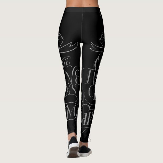Weihnachtskalligrafie Weihnachtsbriefe Leggings (Rückseite)