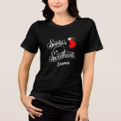 Weihnachtskalligraphie von Santa Sweetheart Tri-Blend Shirt (Vorderseite)
