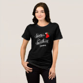 Weihnachtskalligraphie von Santa Sweetheart Tri-Blend Shirt (Vorderseite voll)