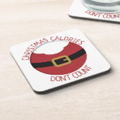 Weihnachtskalorien Der bauchrote Anzug des Weihnac Getränkeuntersetzer (Linke Seite)