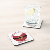 Weihnachtskalorien Der bauchrote Anzug des Weihnac Getränkeuntersetzer (Rechte Seite)