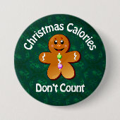 Weihnachtskalorien-Knopf Button (Vorderseite)