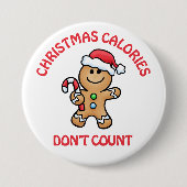 Weihnachtskalorien Knopf Button (Vorderseite)