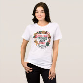Weihnachtskalorien Moderne Typografie Kunst Tri-Blend Shirt (Vorderseite voll)