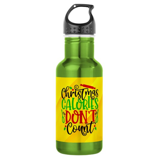 Weihnachtskalorien zählen nicht - 56558 edelstahlflasche (Vorderseite)