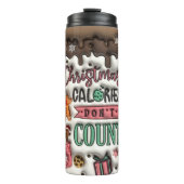 Weihnachtskalorien zählen nicht aufgeblasene 3D-Pu Thermosbecher (Vorderseite)