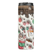 Weihnachtskalorien zählen nicht aufgeblasene 3D-Pu Thermosbecher (Rückseite)