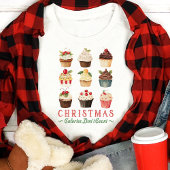 Weihnachtskalorien zählen nicht Bäckerei Cupcake Tri-Blend Shirt
