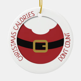 Weihnachtskalorien zählen nicht den Bauch des Weih Keramik Ornament