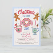 Weihnachtskalorien zählen nicht feiertagskarte (Stehend Vorderseite)