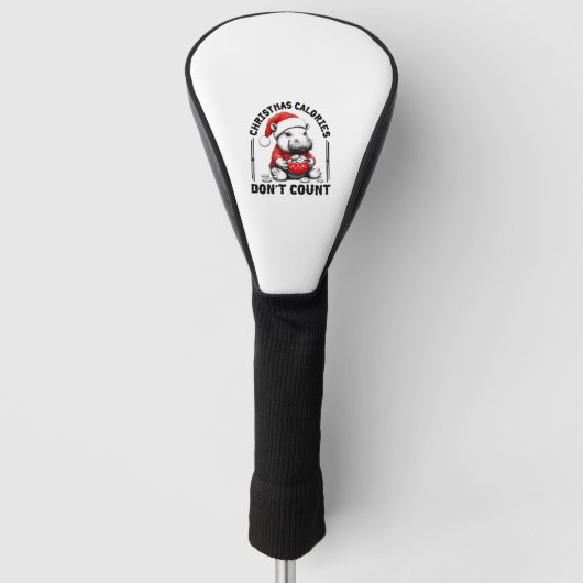 Weihnachtskalorien zählen nicht Funny Moo Deng Coo Golf Headcover (Vorderseite)