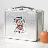 Weihnachtskalorien zählen nicht Funny Moo Deng Coo Metall Brotdose (Beispiel)