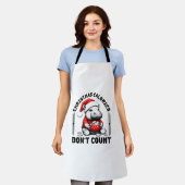 Weihnachtskalorien zählen nicht Funny Moo Deng Coo Schürze (Getragen)
