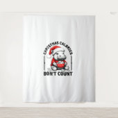 Weihnachtskalorien zählen nicht Funny Moo Deng Coo Wandteppich (Vorderseite)