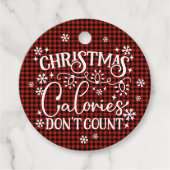 Weihnachtskalorien zählen nicht geschenkanhänger (Vorderseite)
