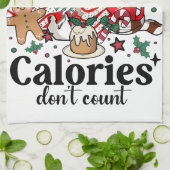 Weihnachtskalorien zählen nicht geschirrtuch (Gefaltet)