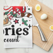 Weihnachtskalorien zählen nicht geschirrtuch (Viertel Falte)