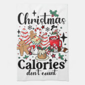 Weihnachtskalorien zählen nicht geschirrtuch (Vertikal)