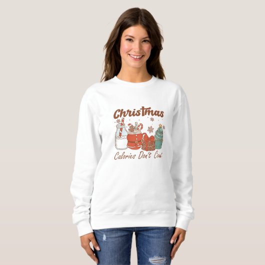Weihnachtskalorien zählen nicht, Lebkuchen Sweatshirt (Vorne ganz)