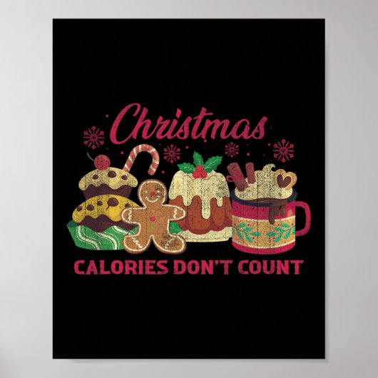 Weihnachtskalorien zählen nicht Milchkekse Poster (Vorne)