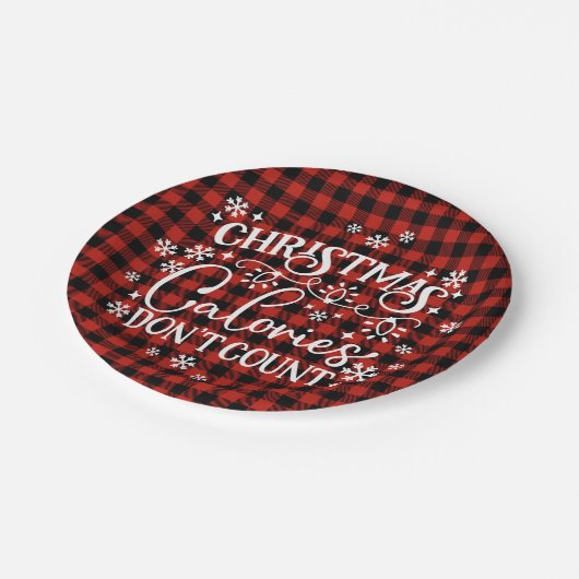 Weihnachtskalorien zählen nicht pappteller (Schrägansicht)