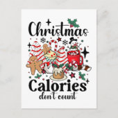 Weihnachtskalorien zählen nicht postkarte (Vorderseite)