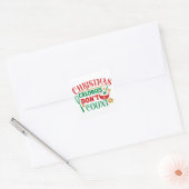 Weihnachtskalorien zählen nicht quadratischer aufkleber (Umschlag)