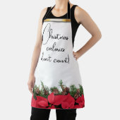 Weihnachtskalorien zählen nicht Red Poinsettia Schürze (InSitu)