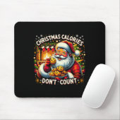 Weihnachtskalorien zählen nicht - Santa Cookie T-S Mousepad (Mit Mouse)