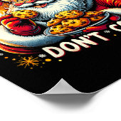 Weihnachtskalorien zählen nicht - Santa Cookie T-S Poster (Ecke)