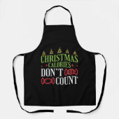 Weihnachtskalorien zählen nicht schürze (Vorderseite)