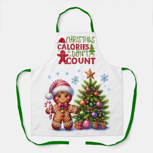 Weihnachtskalorien zählen nicht schürze (Vorderseite)