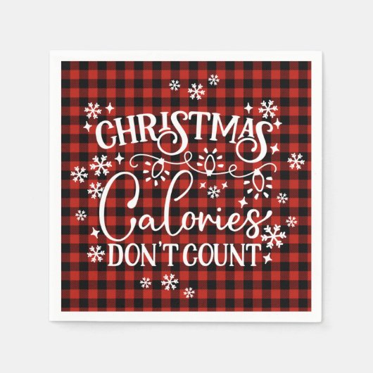 Weihnachtskalorien zählen nicht serviette (Vorderseite)