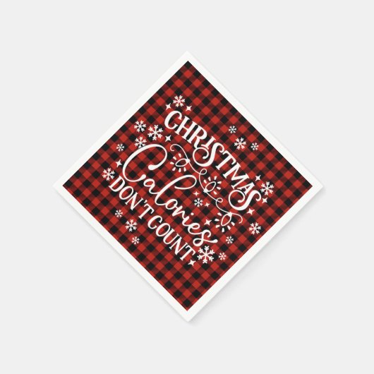 Weihnachtskalorien zählen nicht serviette (Ecke)