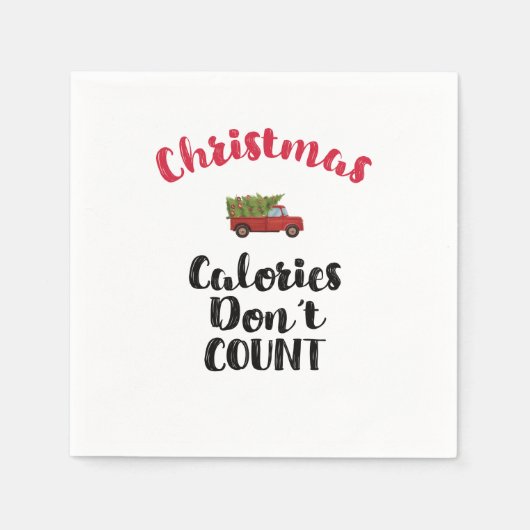 Weihnachtskalorien zählen nicht Sprichwort Serviette (Vorderseite)
